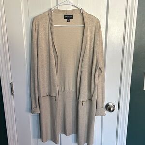 Alfani Women's Beige Open-Front Cardigan